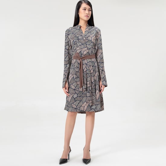 Geometrische vintage print tuniekjurk - Image 1