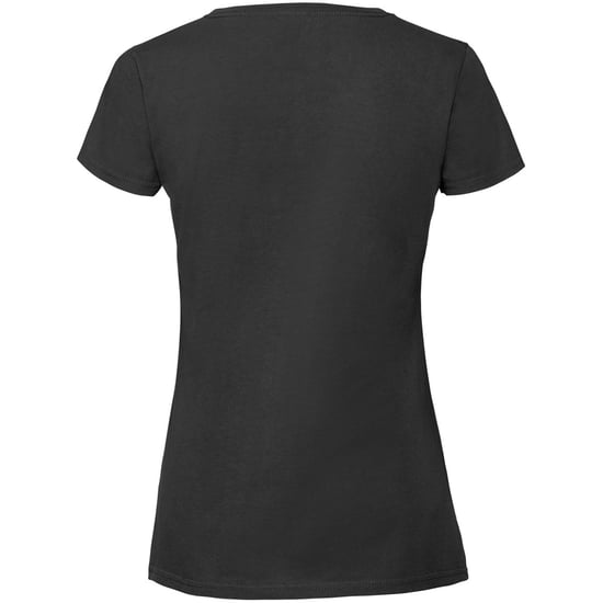 Fruit Of The Loom Vrouwen / Dames Ringgesponnen Premium T-Shirt (Jet Zwart) - Image 2