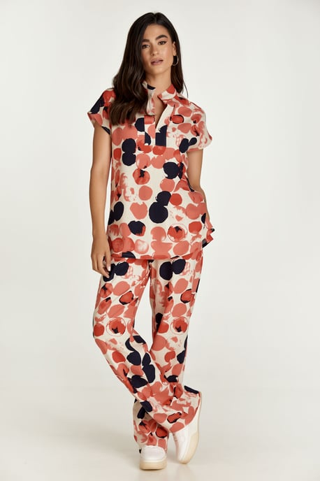 Apricot Print Linen Style Sleeveless Top - Image 5