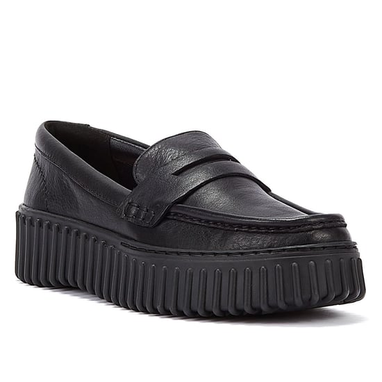 Clarks Torhill Penny Läder Dam Svarta Komfortskor - Image 2