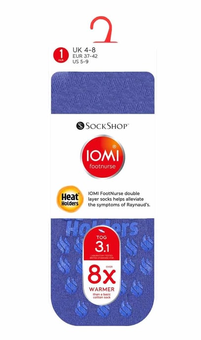 Mens Ladies Thick 3.1 TOG Non Slip Grip Slipper Socks for Raynauds - Image 2