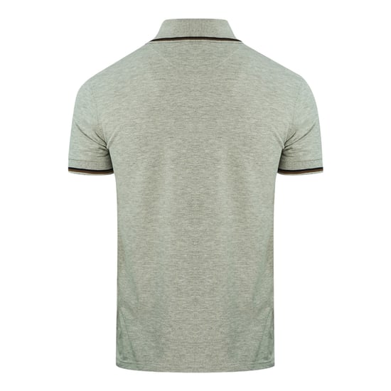 Aquascutum Tipped Collar Grey Polo Shirt