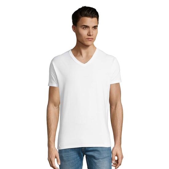SOLS Heren Imperial V Hals T-shirt (Wit) - Image 5
