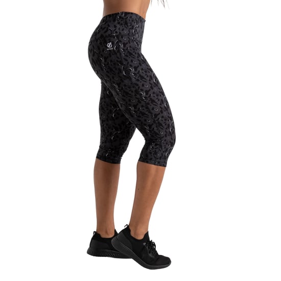 Dare 2B Womens/Ladies Influential Dash Print 3/4 Leggings (Black) - Image 3