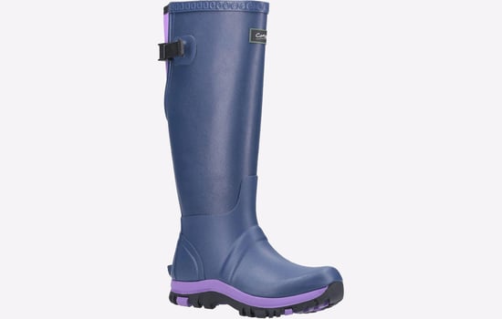 Cotswold Realm Rubberen Blauw/Paarse Regenlaarzen - Image 2