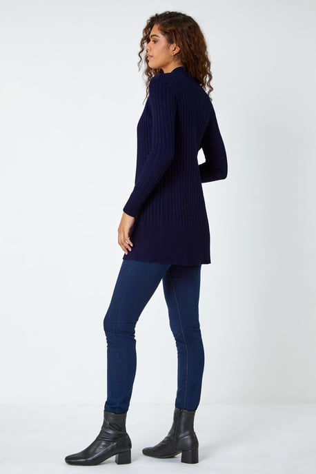 Ribbed Edge To Edge Cardigan
