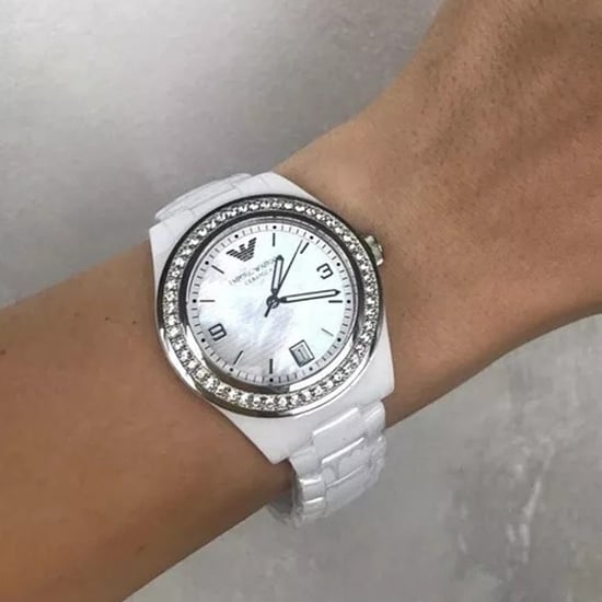 Emporio Armani AR1426 White Ladies Ceramica Watch