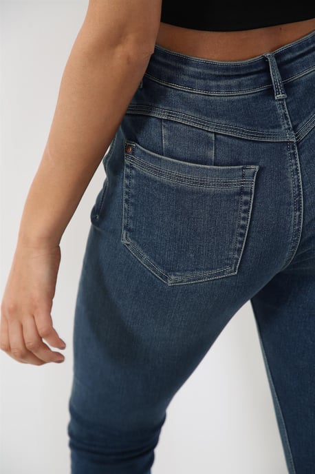 Dames Magic Shaping Skinny Fit Jeans met hoge taille in blauw - Image 5