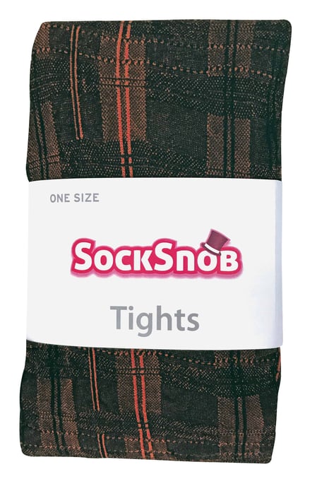 Sock Snob Dames80 denier ondoorzichtig patroon panty's - Skye Brown - Image 2