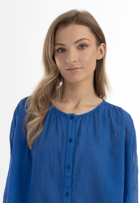 Dreimaster Bloes met lange mouwen Dames blauw - Image 5