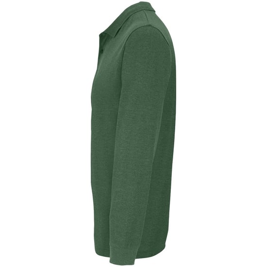 SOLS Unisex Adult Planet Piqué Poloshirt met lange mouwen (Fles groen) - Image 3