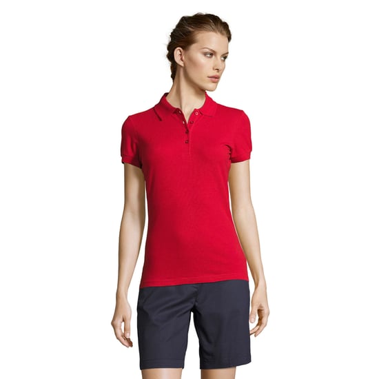 SOLS Vrouwen/dames Mensen Pique Korte Mouw Katoenen Poloshirt (Rood) - Image 5