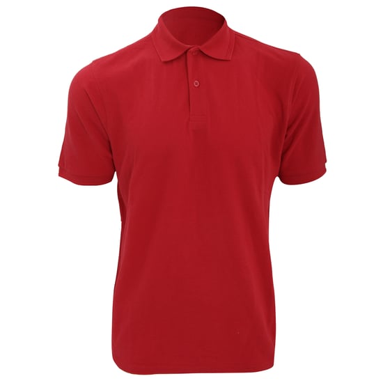 Russell Mens Ripple Collar & Cuff Short Sleeve Polo Shirt (Classic Red)