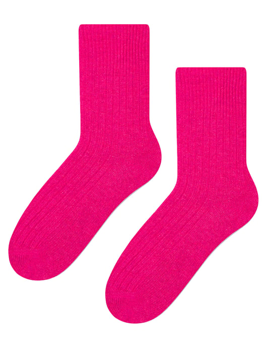 Womens Wool Dress Socks | Steven | Breathable Warm Socks for Ladies - Pink - Image 1