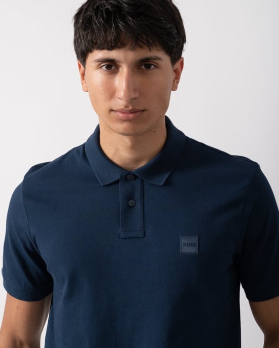 BOSS Orange Passenger Heren Stretchkatoenen Slim-Fit Polo Shirt met Logo Patch - Image 2