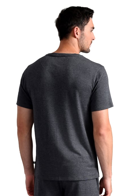 Ted Baker Kortärmad Pyjamas Topp | Lyxig bomulls Loungewear Ärm T Shirt för sommaren - Charcoal - Image 2
