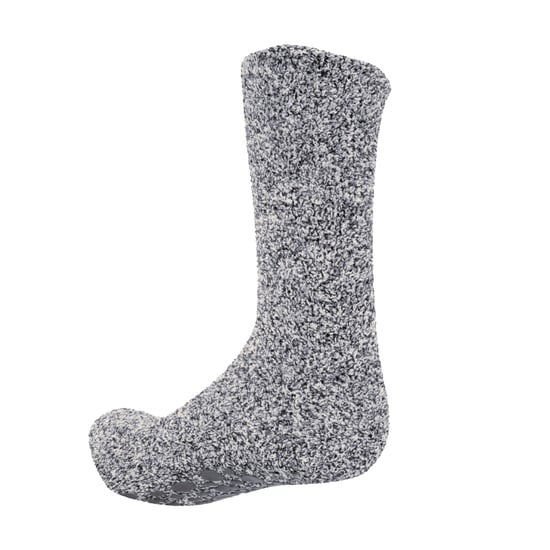 FLOSO Mens Warm Slipper Socks With Rubber Non Slip Grip (Grey) - Image 1
