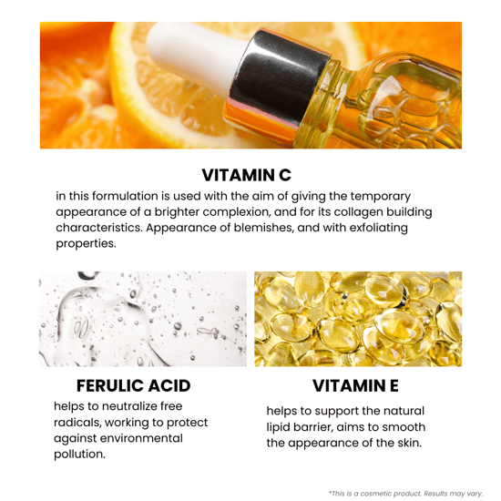 MD Formula P.H.D Anti-Aging Serum 30ml Vitamin C 3%, Ferulic Acid 1%, Vitamin E 1% - Image 3