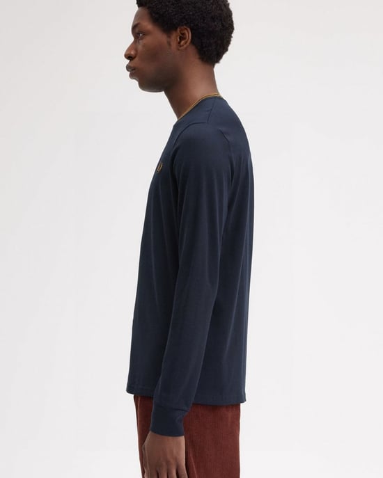 Fred Perry Mens Long Sleeve Twin Tipped T-Shirt - Image 4