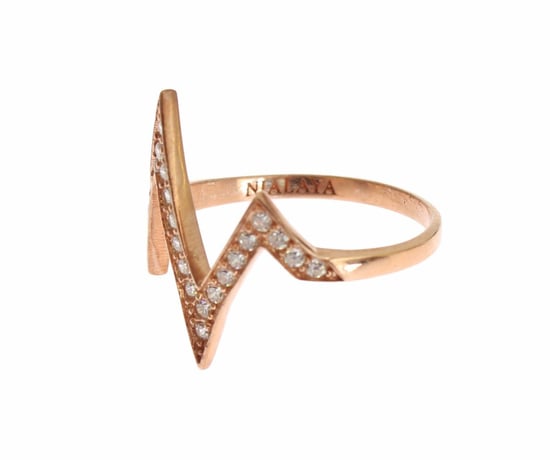 Nialaya Roze Goud 925 Zilver Vrouwen Duidelijke Ring - Image 4