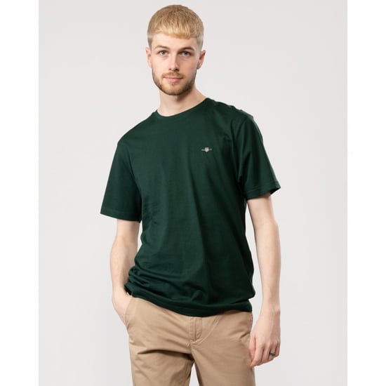 GANT Mens Regular Fit Short Sleeve Shield Logo T-Shirt - Image 1