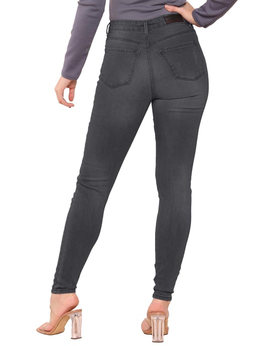 Enzo | Womens Skinny Stretch Ripped Jeans