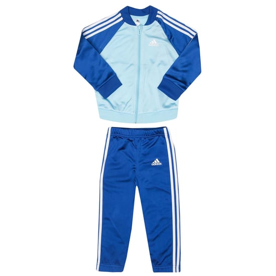 Boy's adidas Baby 3-Stripes Tricot Tracksuit in sky white