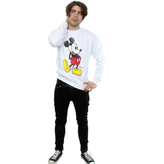 Disney Heren Mickey Mouse Classic Kick Sweatshirt (Wit) - Image 4