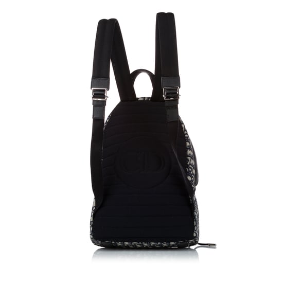 Vintage Dior Oblique Canvas Backpack Blue