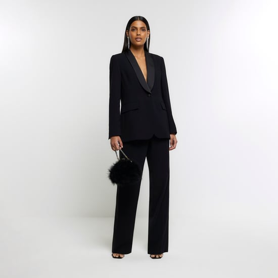 River Island Womens Smart Trousers Black Straight