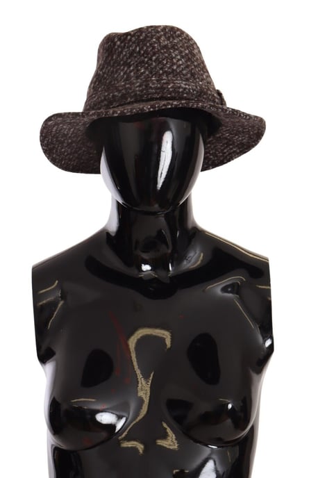 Dolce & Gabbana Women's Gray Melange Blended Textured Tweed Hat