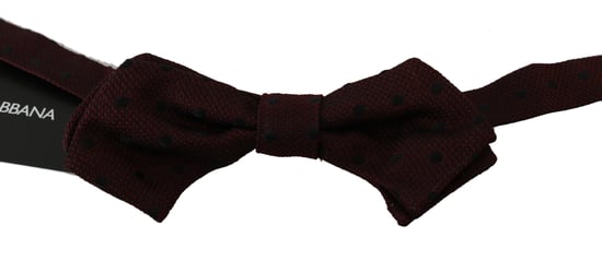 Dolce & Gabbana Herr Lila Prickig Silke Justerbar Hals Papillon Fluga - Image 2