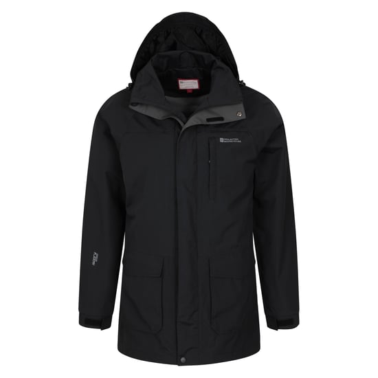 Mountain Warehouse Mens Glacier II Long Waterproof Jacket (Black)