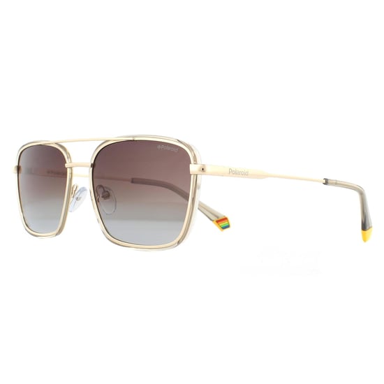 Polaroid Sunglasses PLD 6115/S 84E LA Gold Beige Brown Gradient Polarized