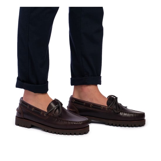 Castellanisimos Classic Leather Boat Shoes Men Brown