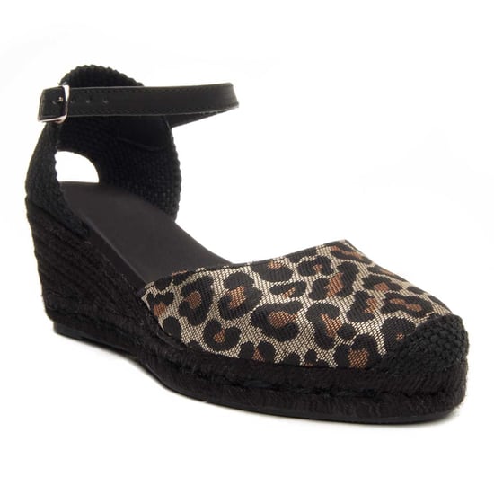 Confortable wedge sandal Leindia in Black
