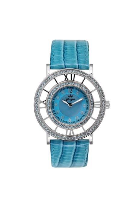 Yonger and Bresson Blue Dial Blue Band Watch