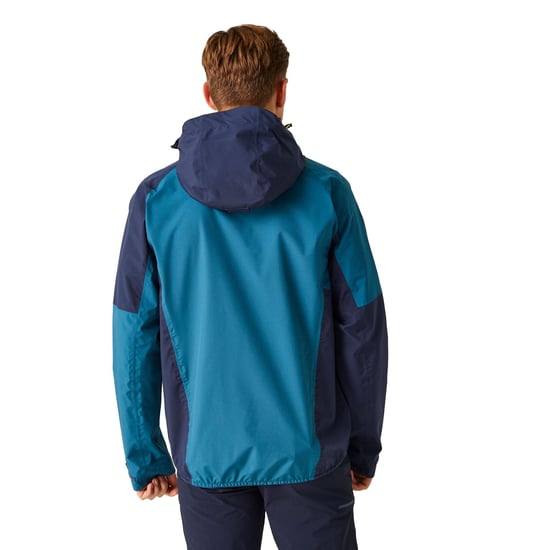 Regatta Mens Deserto II Colour Block Waterproof Jacket (Moroccan Blue/Navy)