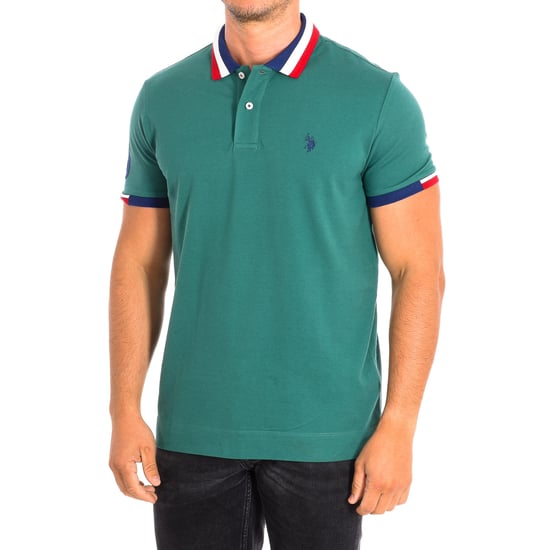 Short Sleeve Polo PROSCH3D contrast lapel collar 64775 man