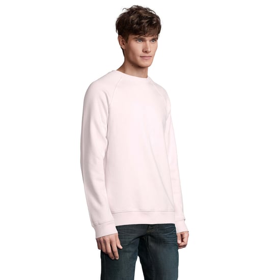 SOLS Unisex Adult Space Organic Raglan Sweatshirt (Pale Pink)
