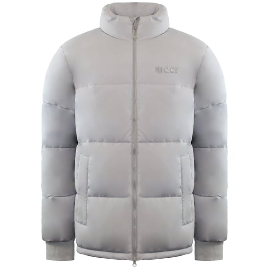 Nicce Mercury Mens Stone Grey Padded Jacket - Image 1