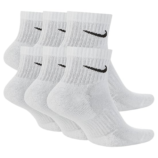 Nike SX7669 Unisex Everyday Cushion Ankle Training Socks (6 Pairs) White