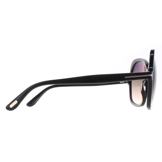 Tom Ford Butterfly Womens Shiny Black Smoke Gradient Rosemin FT1013