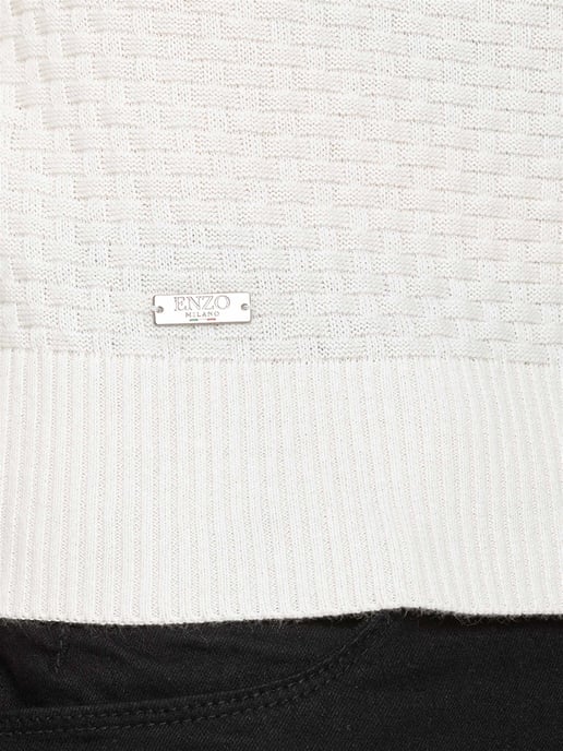 Enzo Milano | Mens Waffle Knit Jumper - Image 3