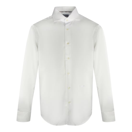 Aquascutum effen wit overhemd met lange mouwen - Image 1