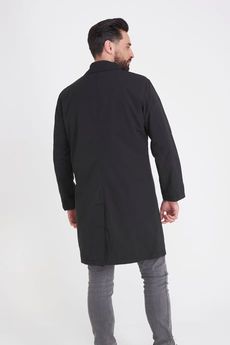 Carter & Jones Fleece Lined Raincoat in Black