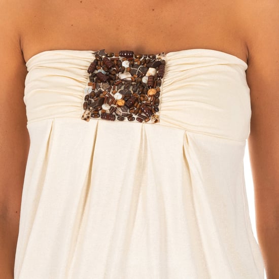 Women's Sleeveless T-shirt with wide knit top effect 10DMT0084