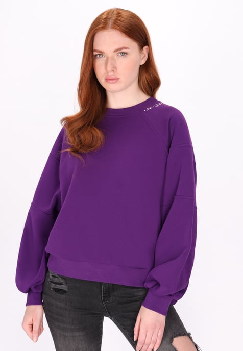 Dreimaster Sweatshirt Dames donkerpaars - Image 3
