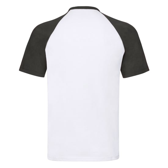 Fruit of the Loom Unisex Volwassen Contrast Honkbal T-shirt (Wit/zwart) - Image 2