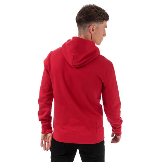 Men's Champion Large Logo Hoody in Red